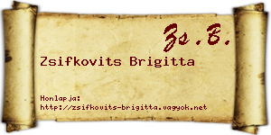 Zsifkovits Brigitta névjegykártya